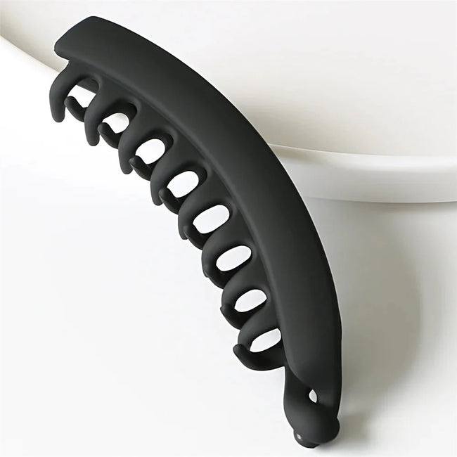 Frosted Solid Color Banana Hair Clips – Fashion Ponytail Barrettes & Hair Claws for Women Main Image